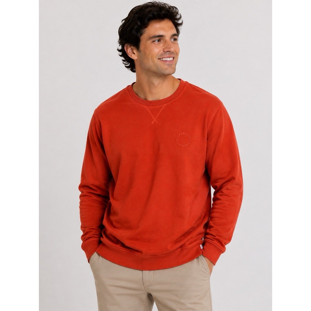 Lindbergh White Red Crewneck Sweatshirt XXL Cotton Logo Pullover